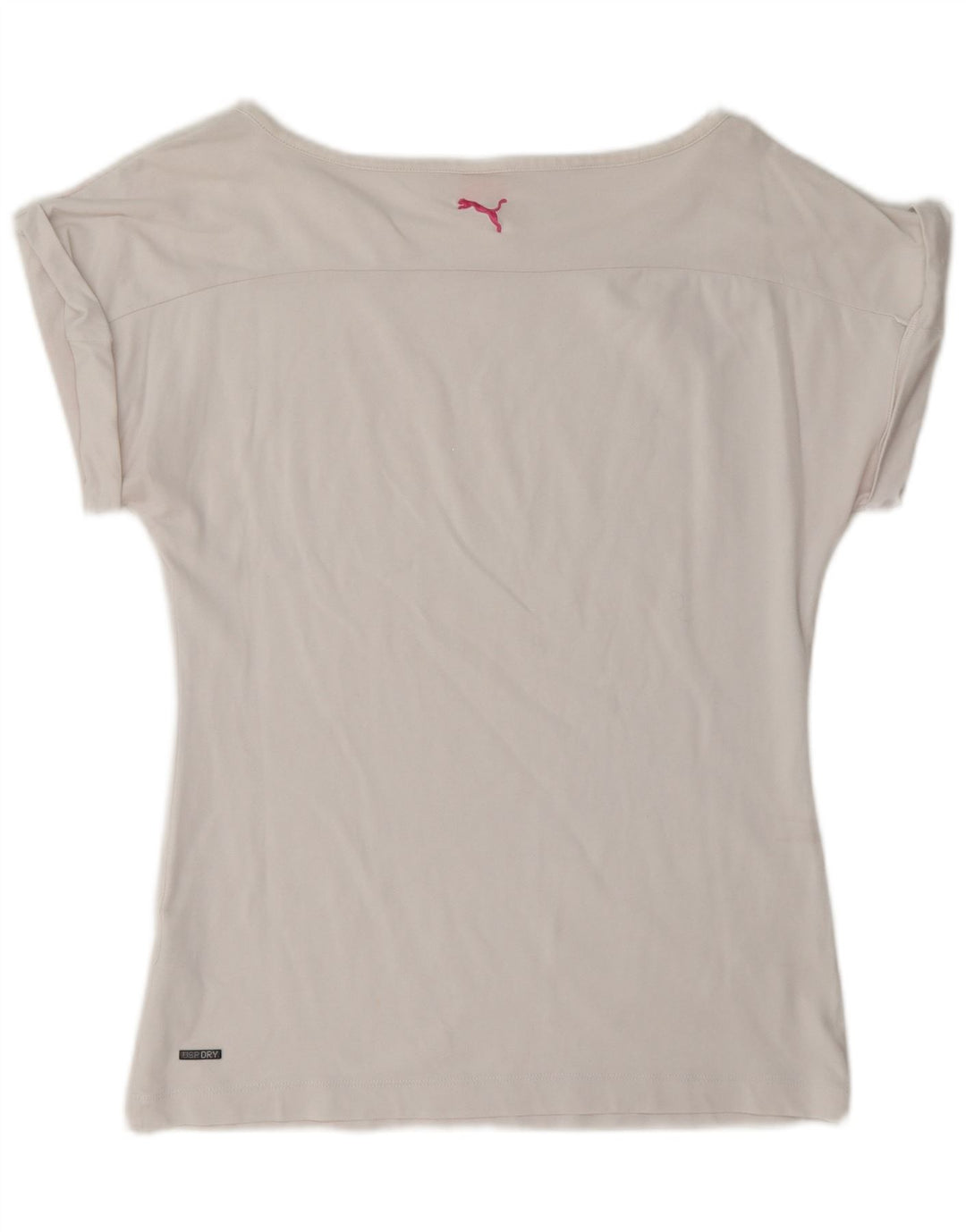 Puma T-shirt pour femme en coton géométrique blanc moyen UK 12