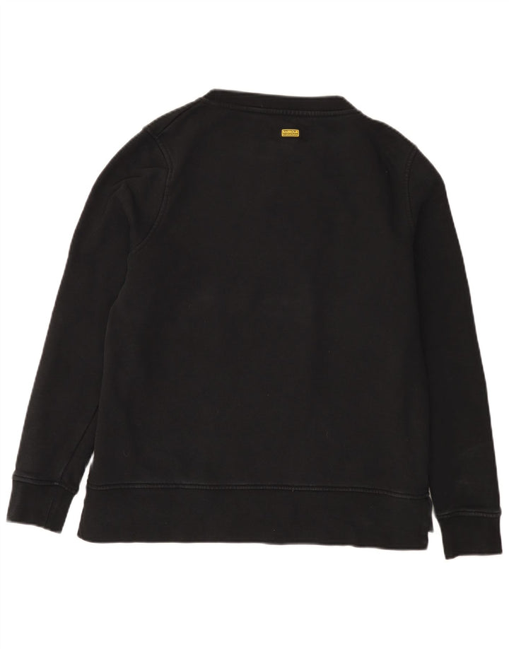 Barbour Sweat-shirt graphique pour femme UK 12 en coton noir moyen