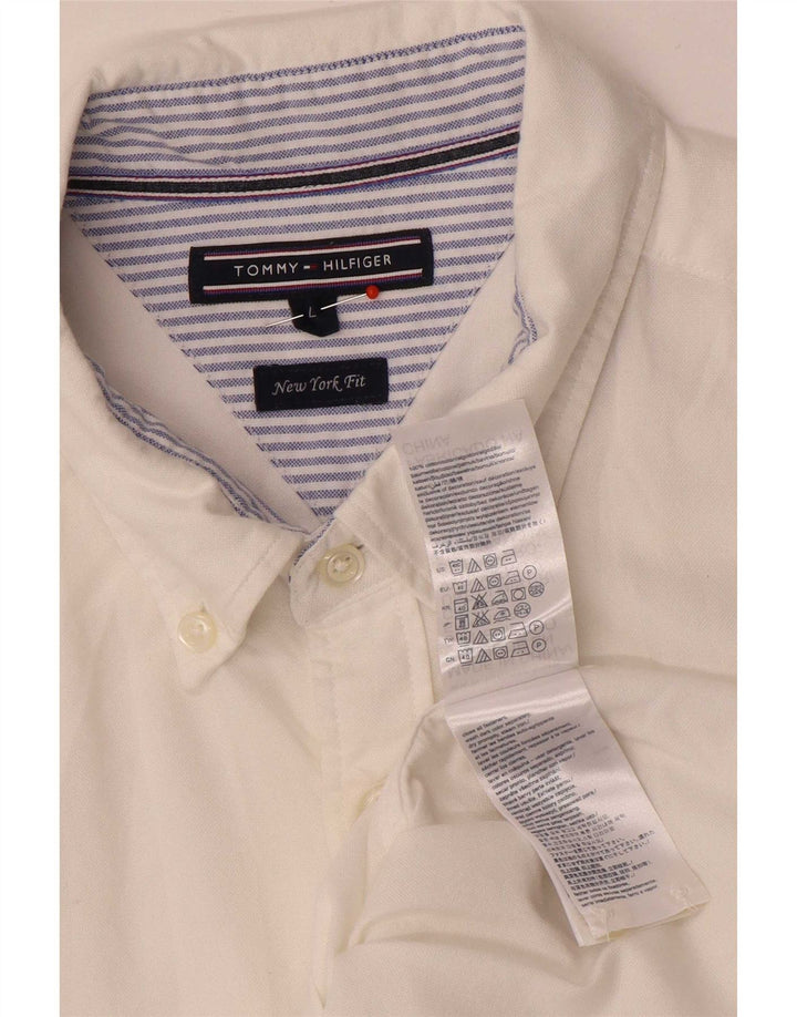 Tommy Hilfiger Chemise Homme Large Blanc Coton