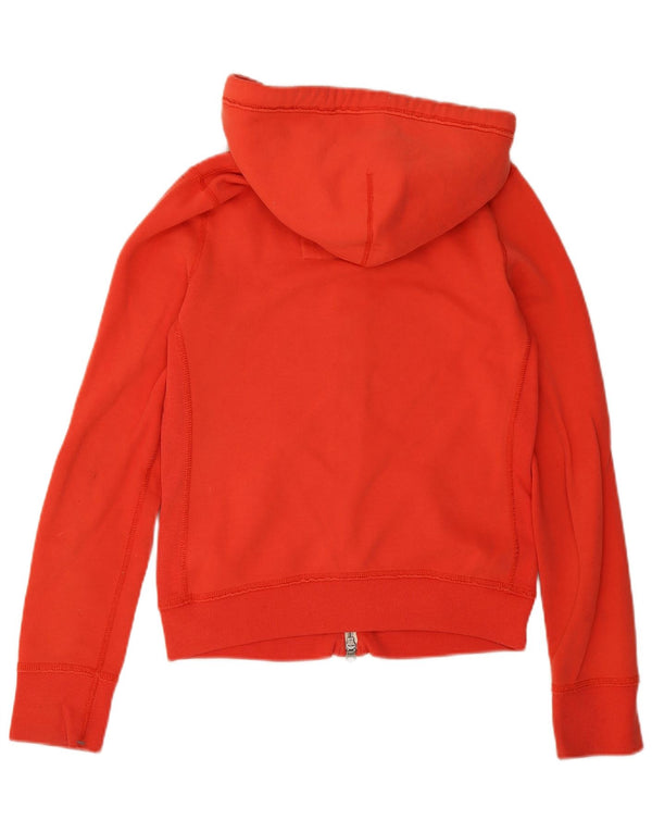 Abercrombie & Fitch Pull à capuche zippé graphique pour femme UK 14 Rouge moyen