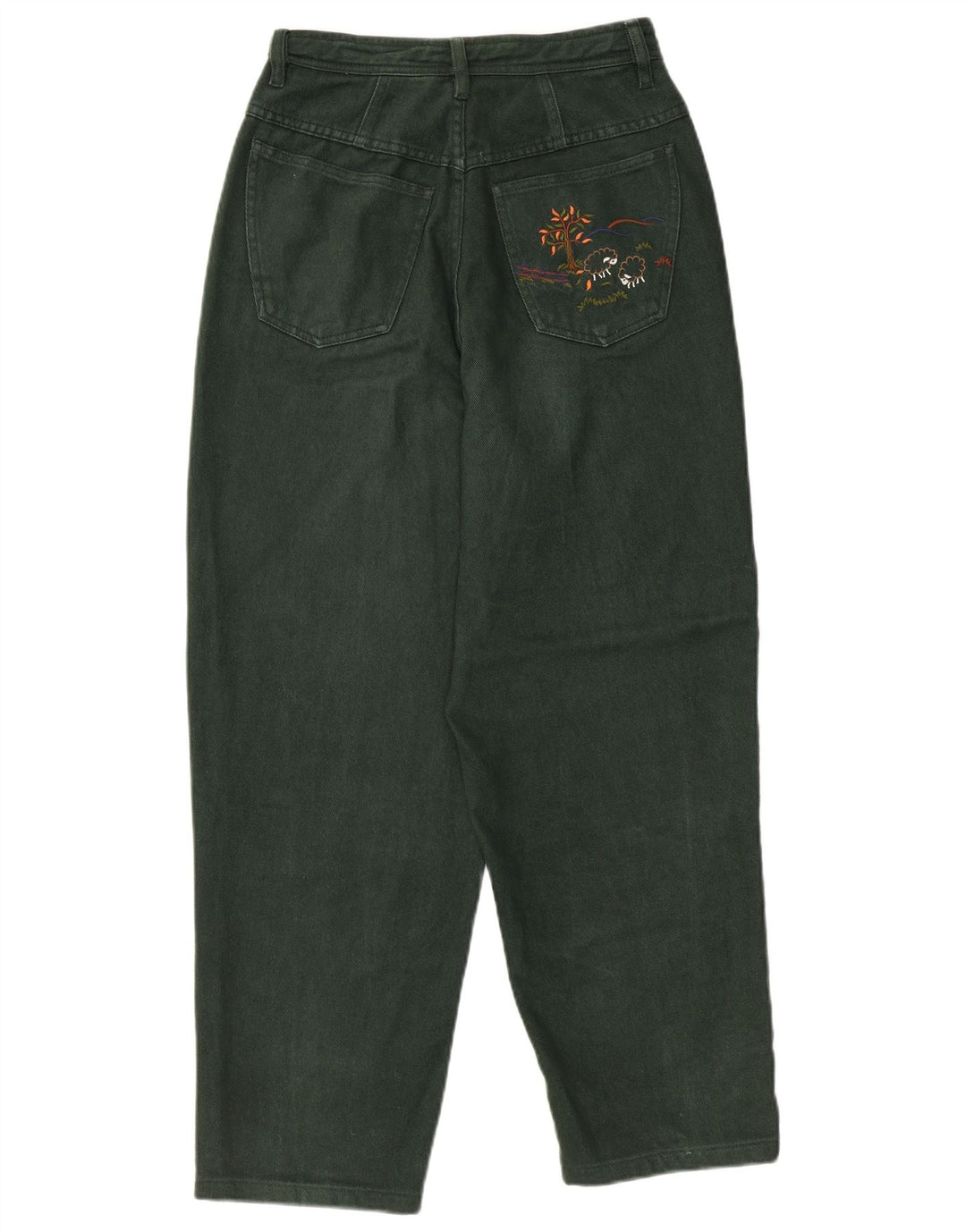 PETRESSA Jean fuselé taille haute pour femme EU 36 Small W26 L26 Vert Coton