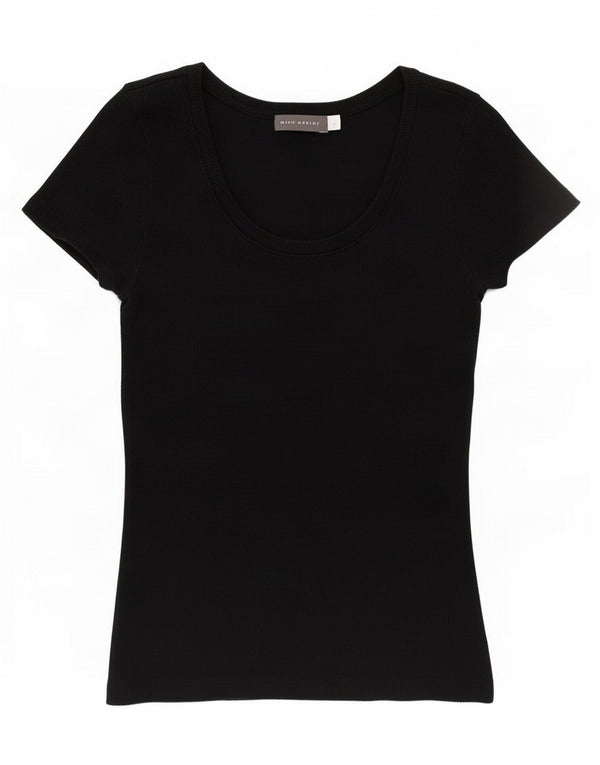 MINT VELVET T-Shirt Femme Top UK 8 Petit Noir