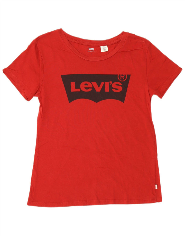 Levi's T-Shirt Graphique Femme UK 10 Small Rouge
