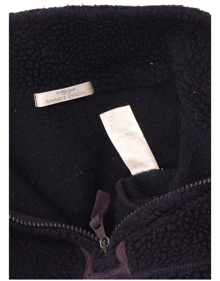 Marks & Spencer Pull polaire surdimensionné pour femme UK 12 Bleu marine moyen