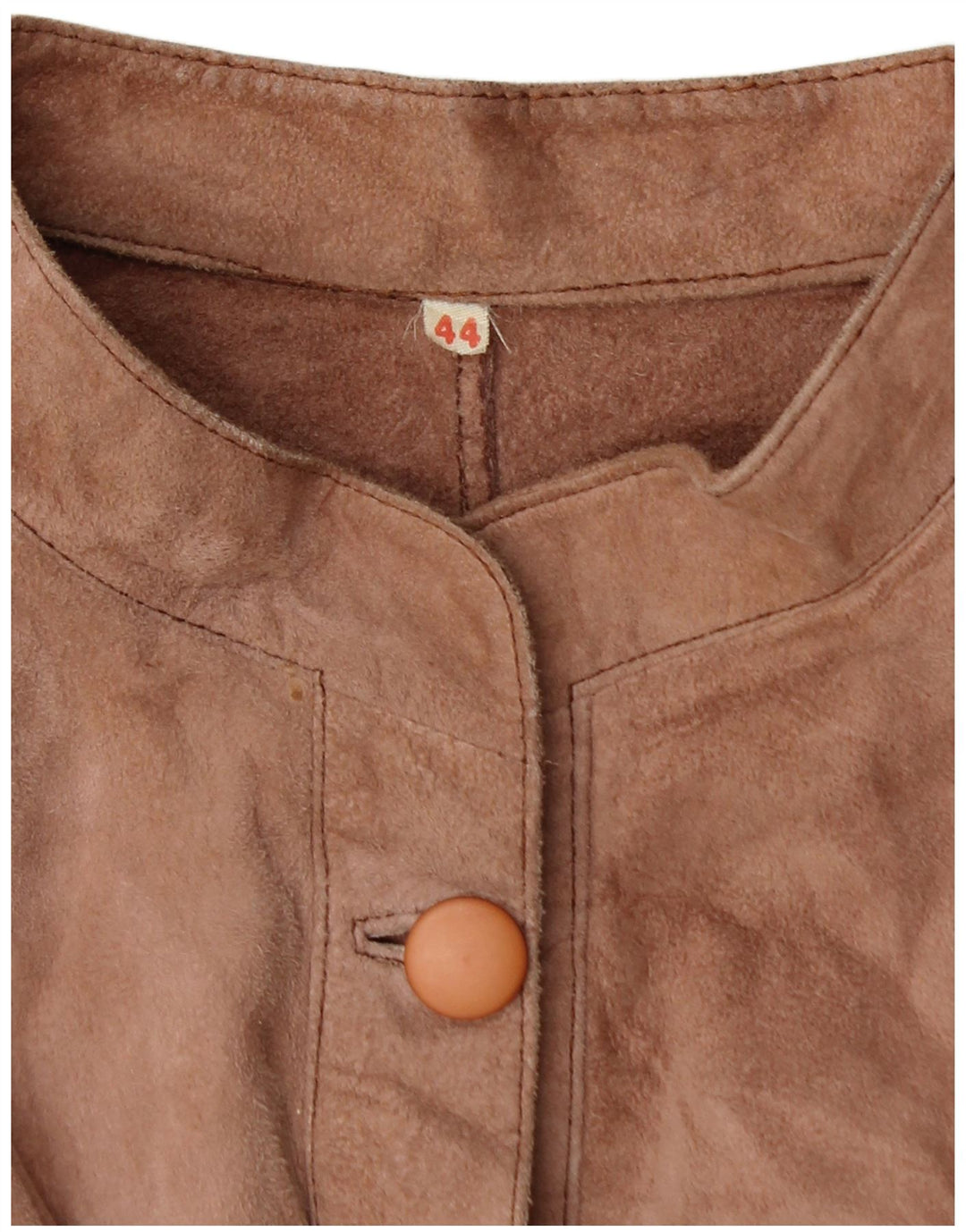 VINTAGE Chemisier chemise en daim femme EU 44 XL Marron