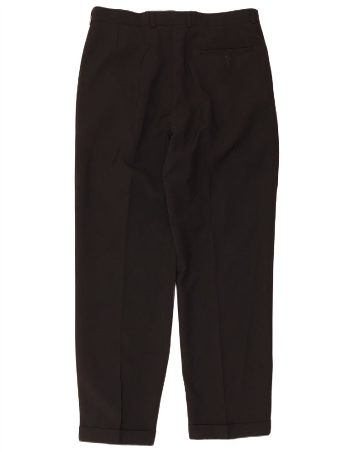 MARKS & SPENCER Pantalon de costume pour homme W34 L31 Noir Polyester