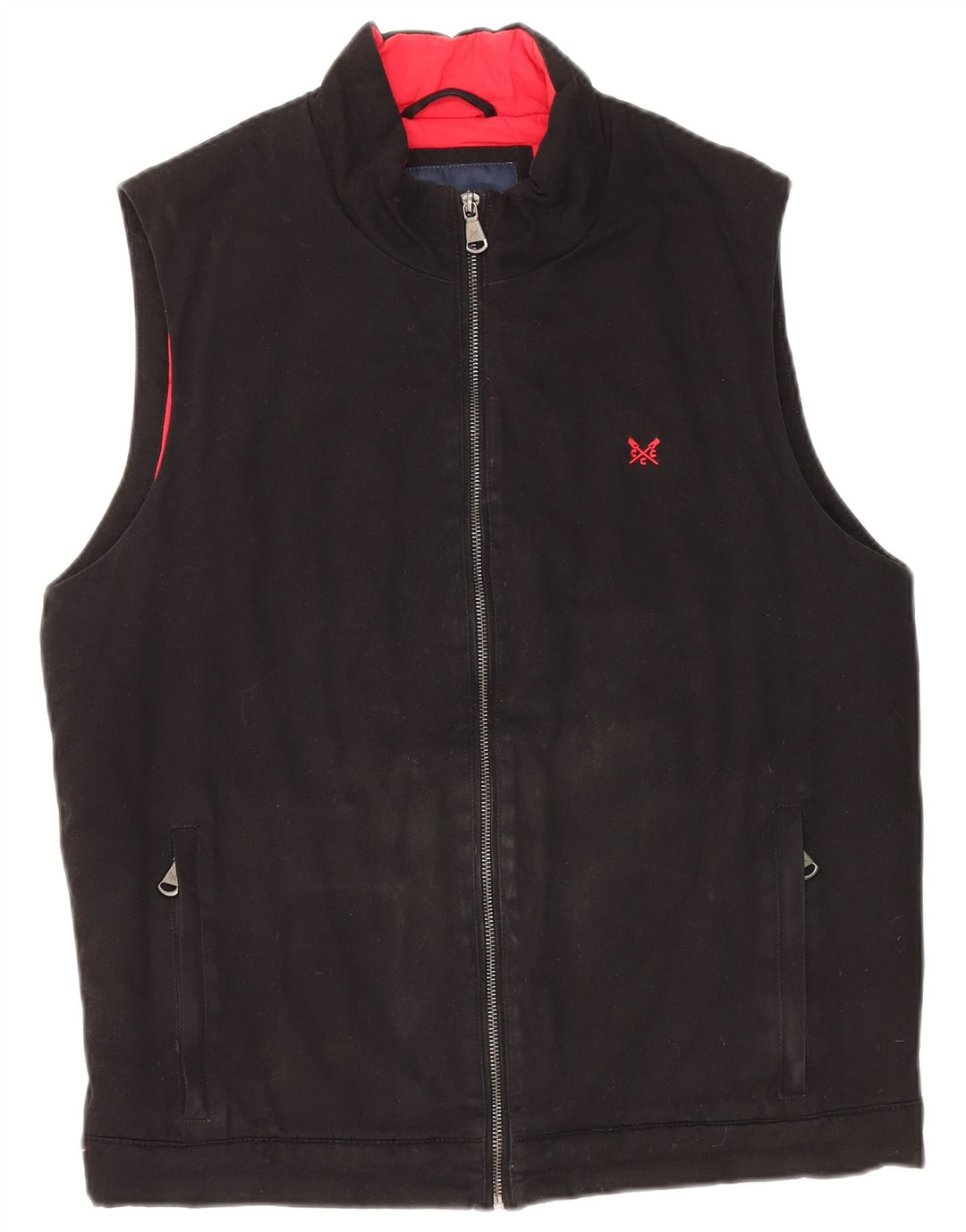 Crew Clothing Gilet Homme UK 38 Moyen Noir Coton