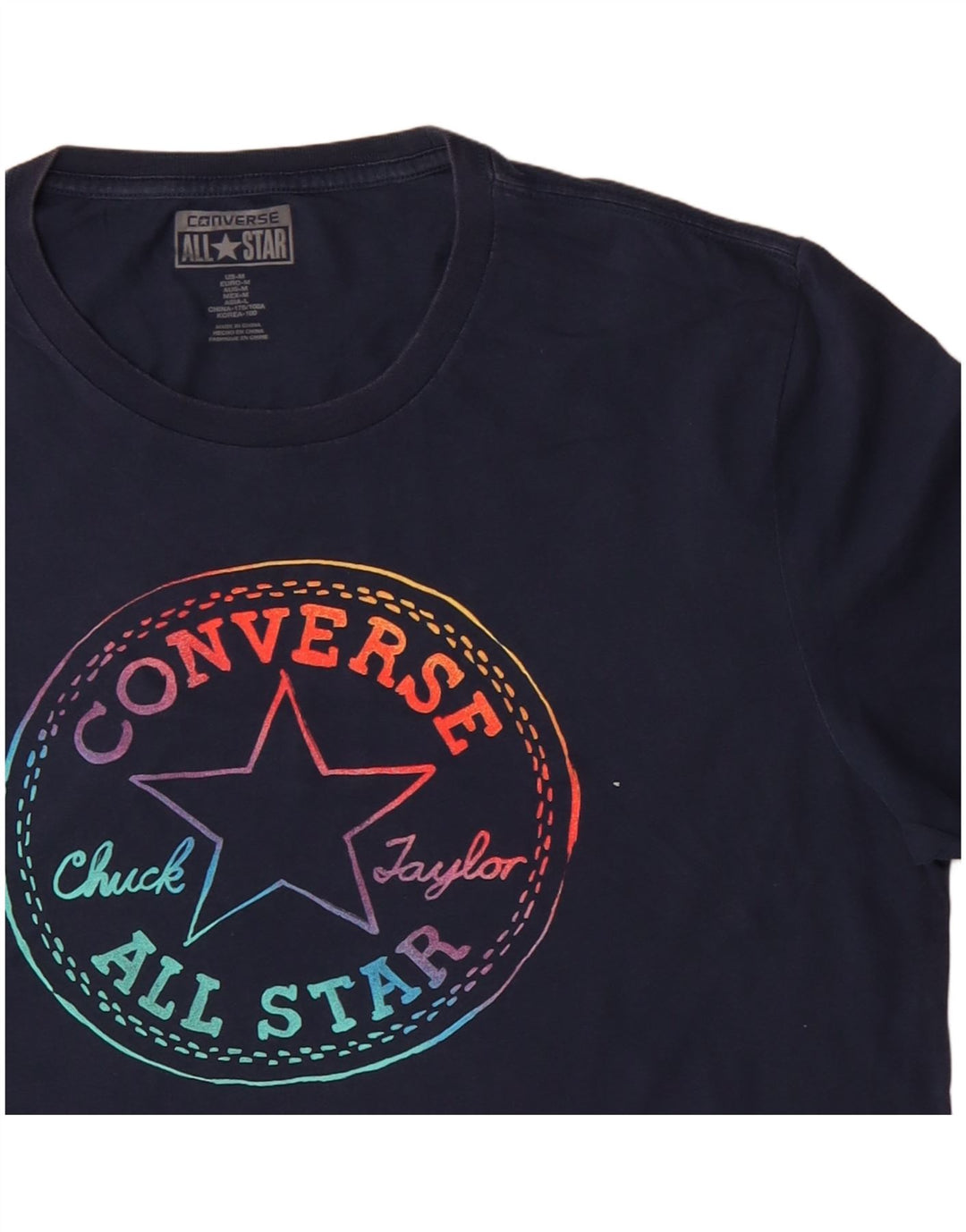 CONVERSE T-Shirt Graphique Chuck Taylor Homme Bleu Marine Moyen Coton