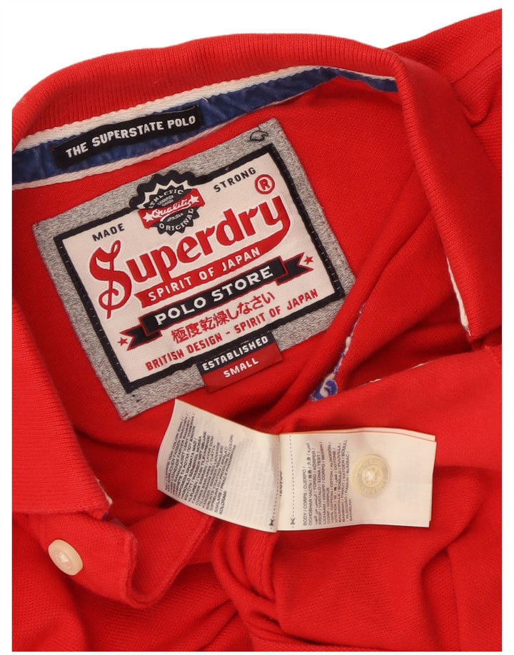 Superdry Polo Graphique Petit Rouge Coton Homme