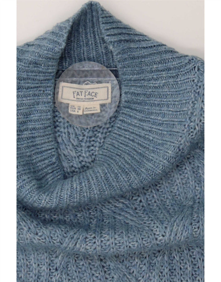 Fat Face Pull surdimensionné à col roulé pour femme UK 10 Petit Bleu