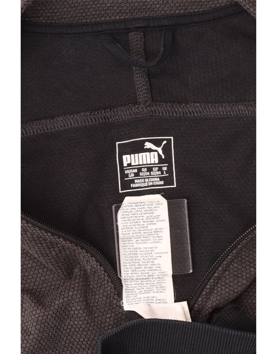 Puma Veste de survêtement pour homme Taille L Gris Coton