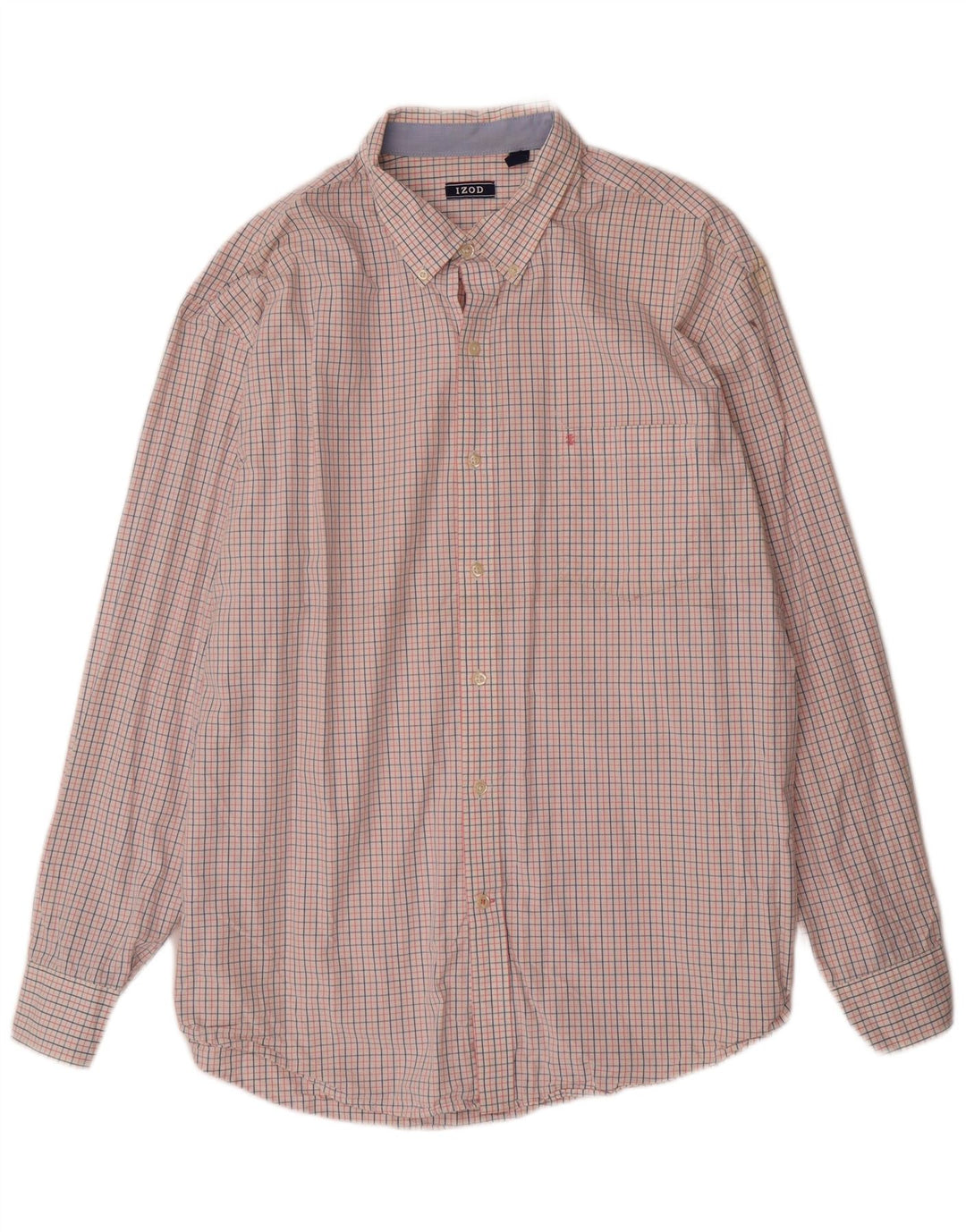 IZOD Chemise Homme XL Coton Carreaux Rose