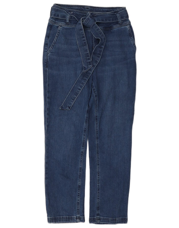 Boden Jeans fuselé taille haute pour femme UK 6 XS W26 L24 Bleu Coton