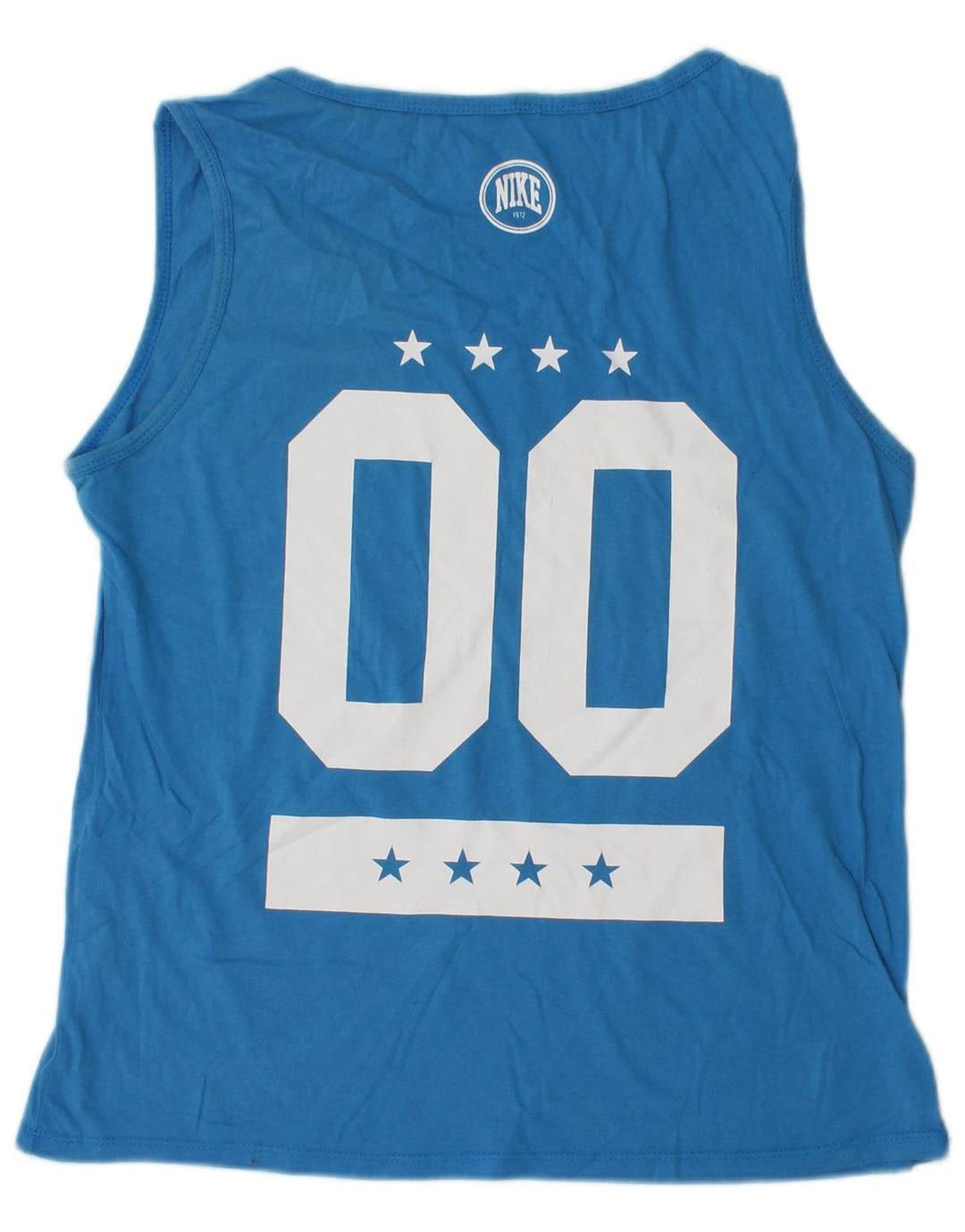 NIKE Débardeur graphique pour femme UK 14 Bleu moyen en coton