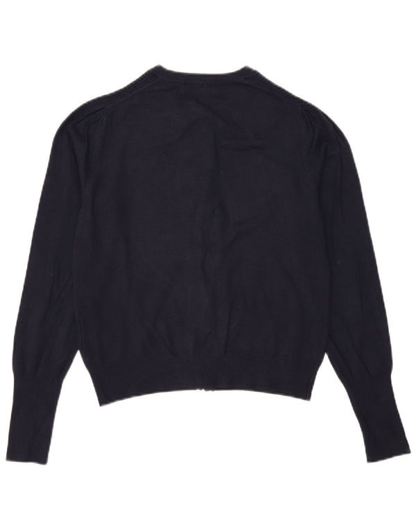 Marks & Spencer Pull cardigan court pour femme UK 10 Small Bleu marine Viscose