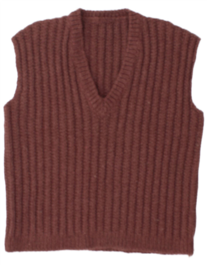 vintage Mens Vest Débardeur Grand Brun