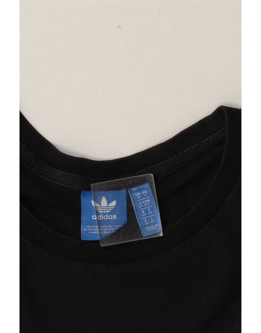 Adidas T-shirt graphique surdimensionné pour femme UK 10 Petit Noir