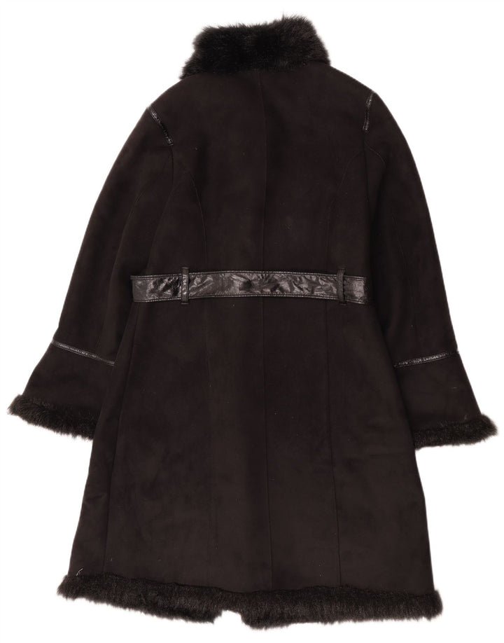 Pizazz Manteau Sherpa Femme UK 14 Polyester Noir Moyen
