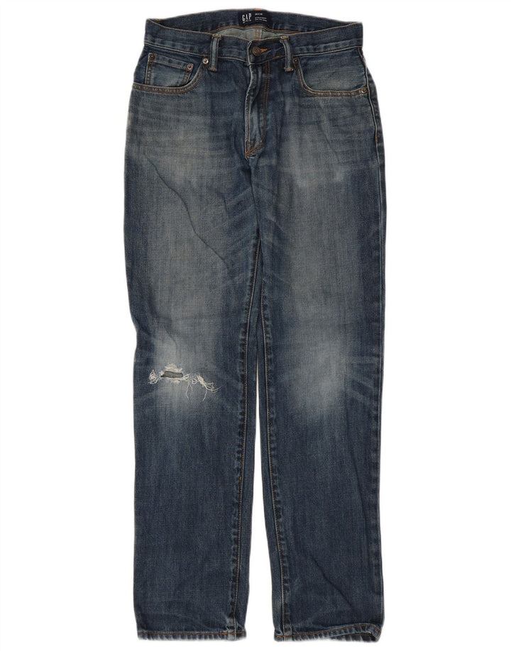 Gap Jean droit vieilli femme W28 L32 bleu coton