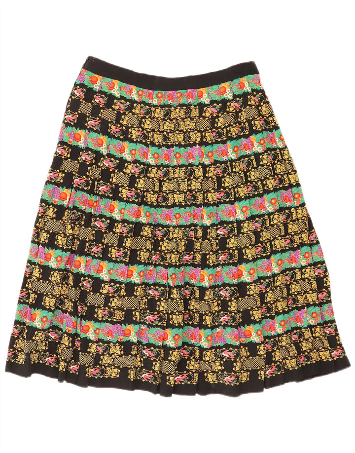 jupe plissée femme vintage W28 Medium Black Floral