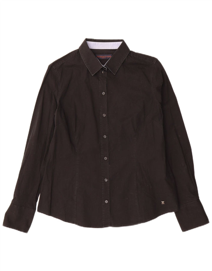 Trussardi Jeans Chemise Femme IT 48 XL Noir Coton