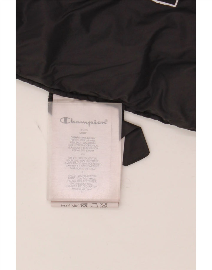 Champion Veste matelassée à capuche pour femme UK 10 Small Noir Polyester