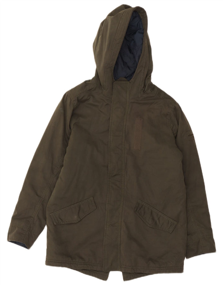 ABERCROMBIE & FITCH Parka à capuche pour garçon 13-14 ans Kaki Polyester