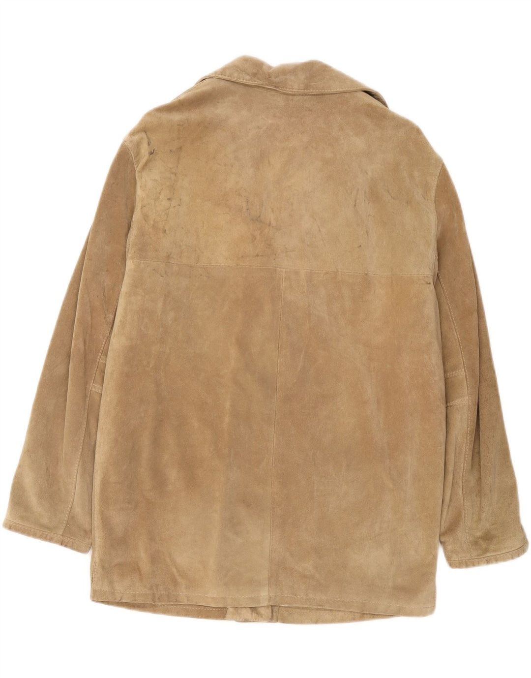 veste en daim femme vintage UK 16 Grand Beige