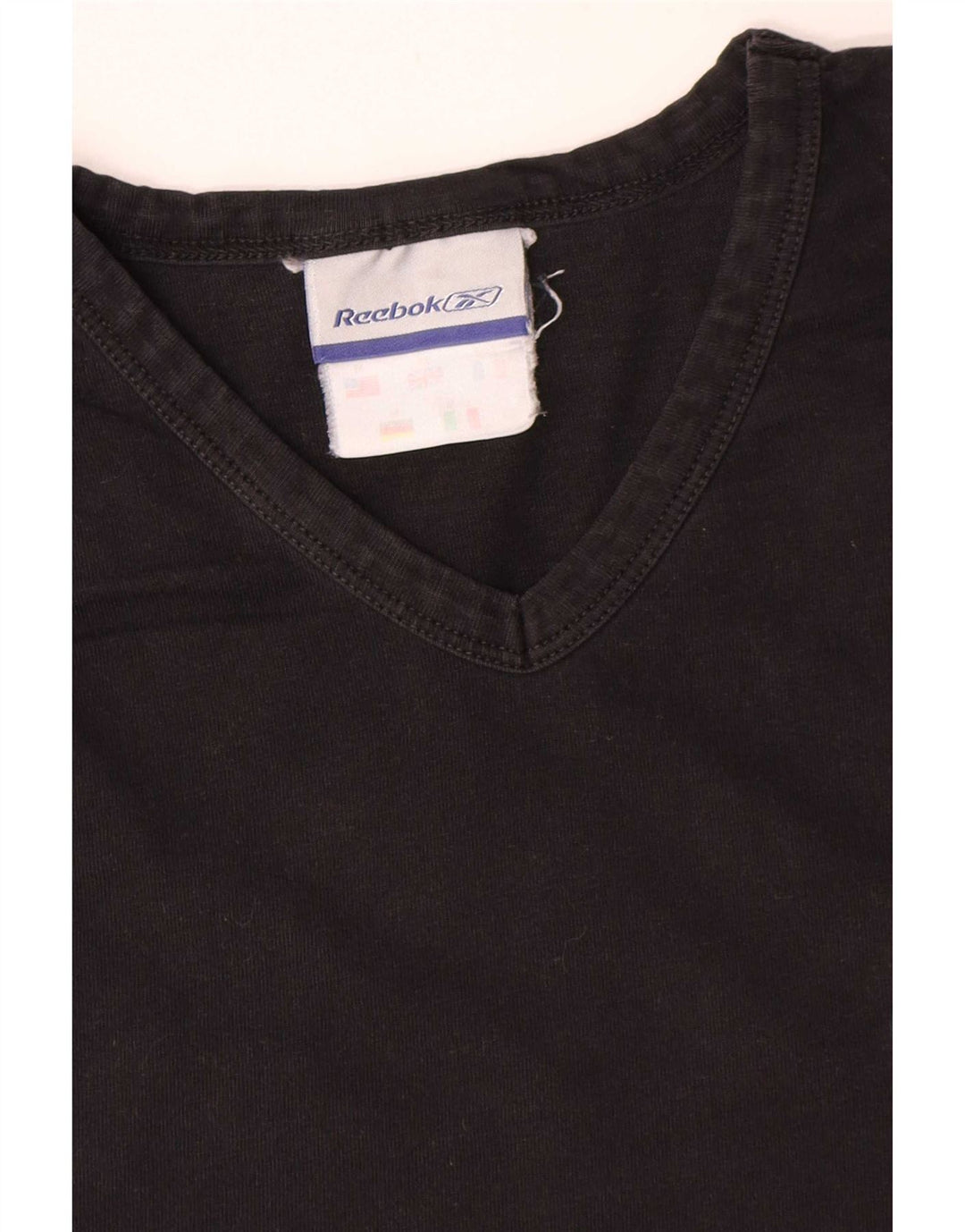 Reebok T-Shirt Femme UK 12 Moyen Noir