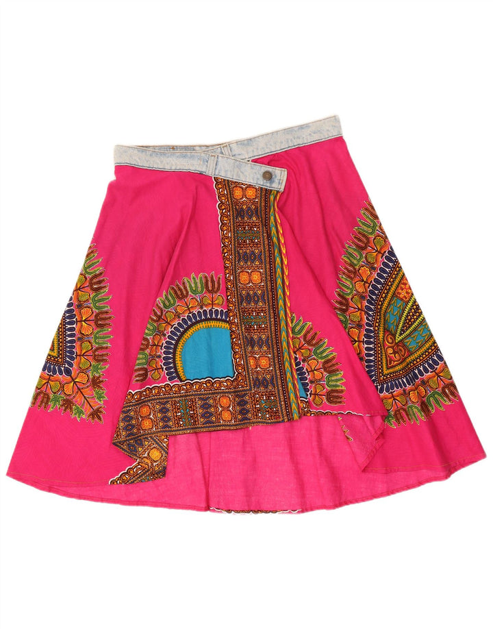 Levi's Jupe Portefeuille Asymétrique W32 Femme Large Rose Géométrique Coton