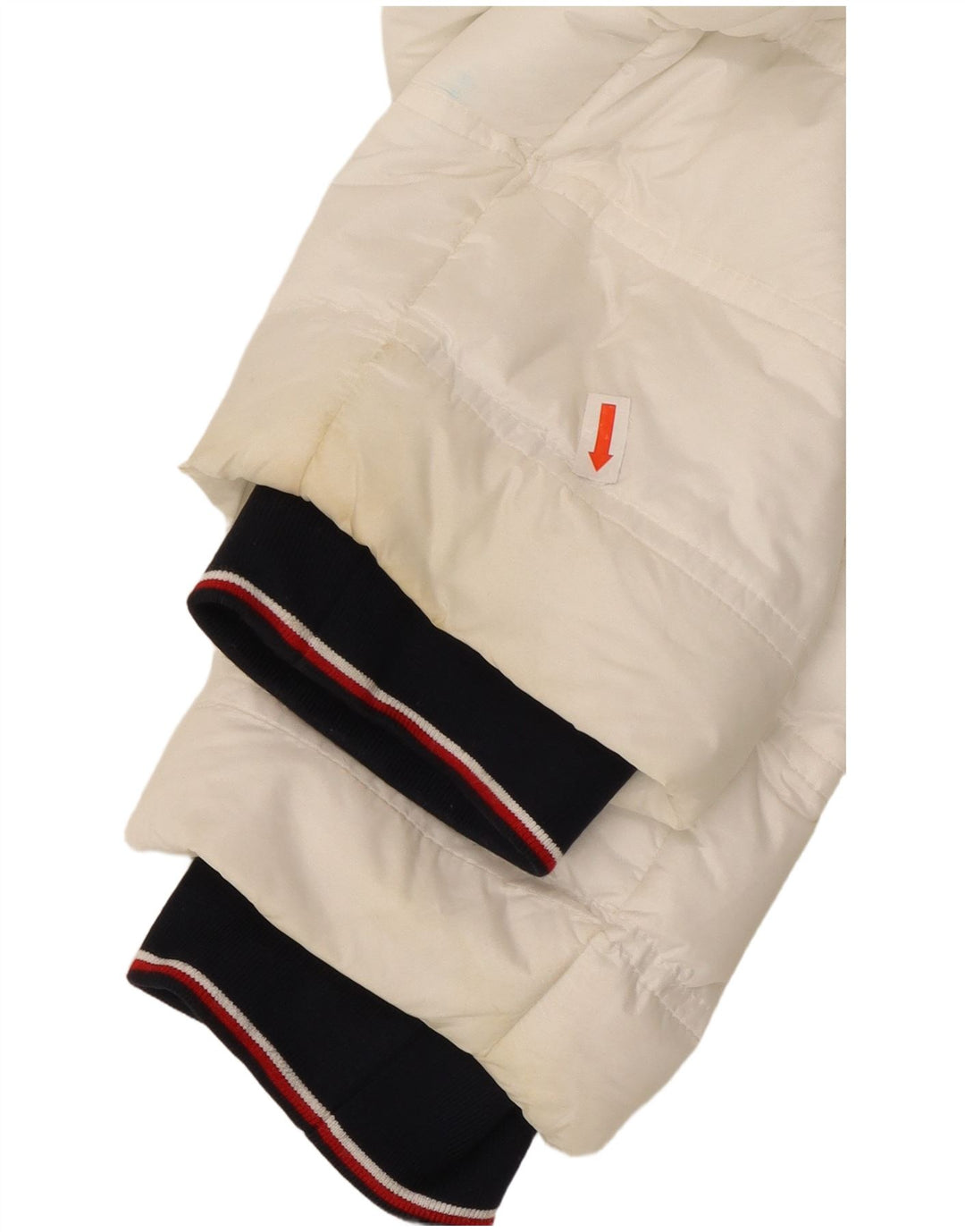 TOMMY HILFIGER Veste matelassée pour femme UK 16 Large Blanc Polyamide