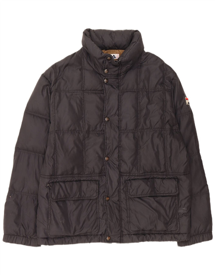 Fila Veste matelassée à capuche pour hommes IT 54 2XL Noir Polyamide