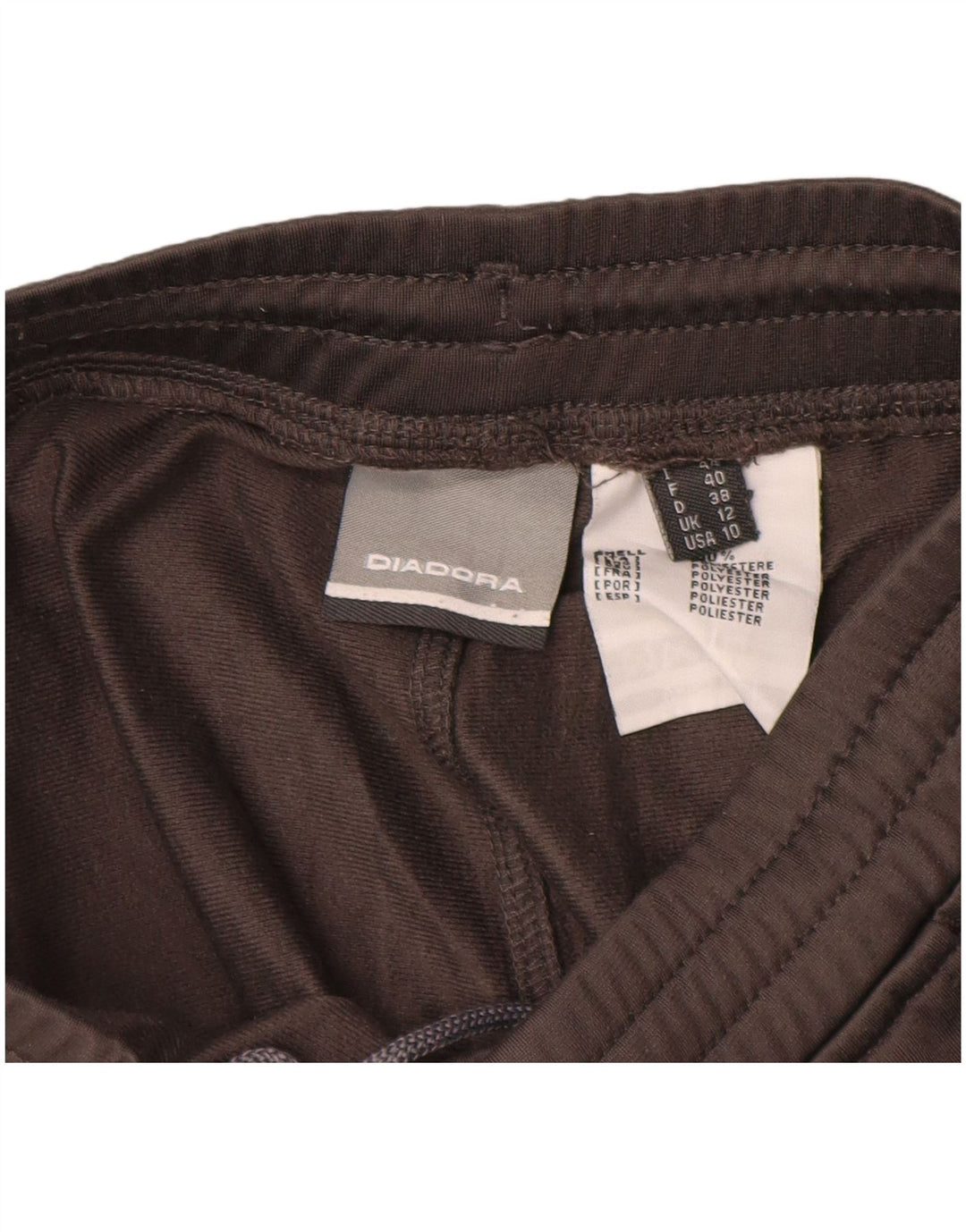 DIADORA Pantalon de survêtement pour femme UK 12 Gris moyen Polyester