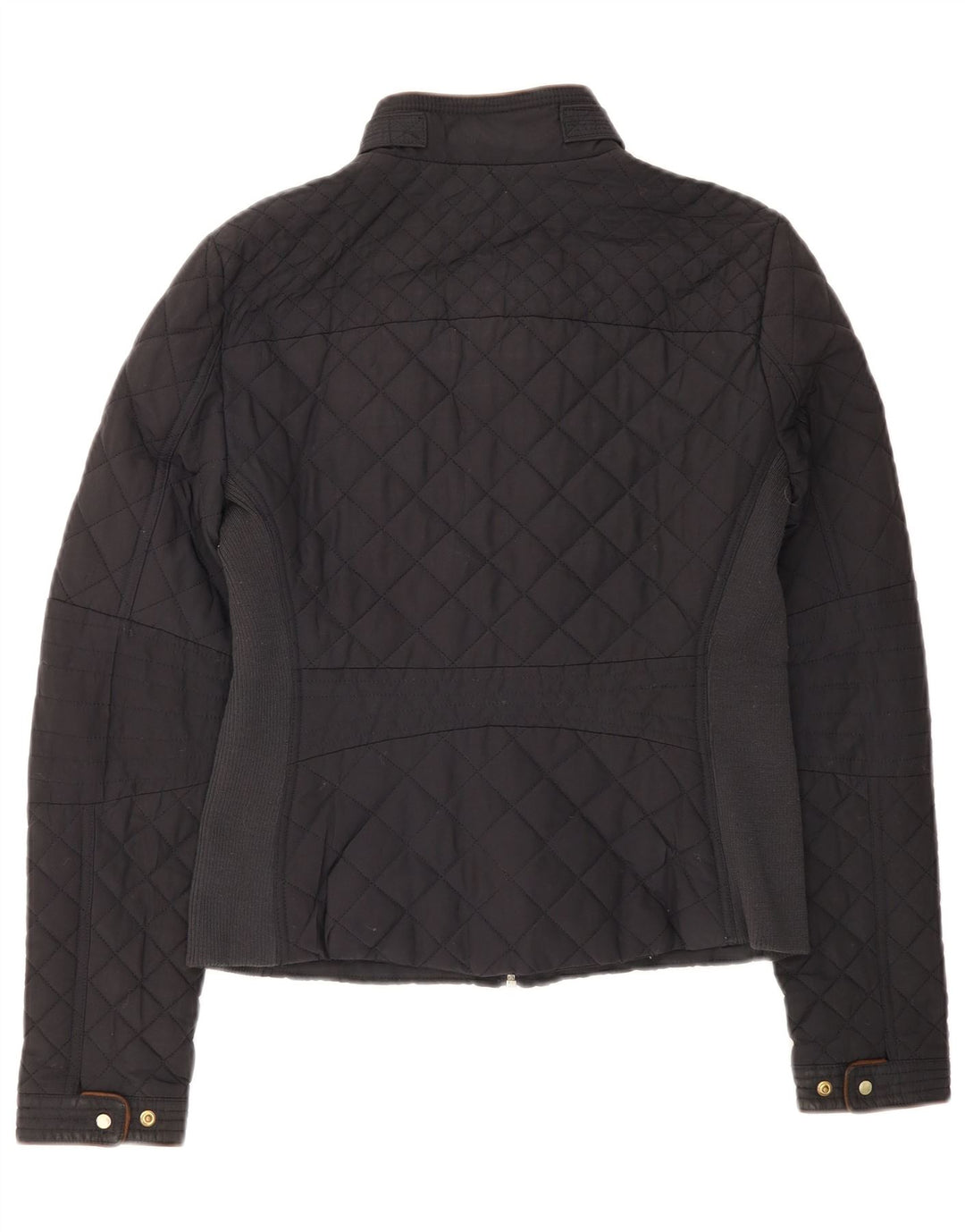 Zara Veste matelassée pour femme UK 12 Medium Noir