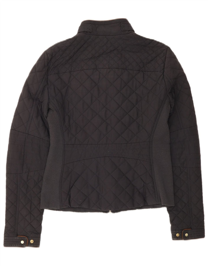 Zara Veste matelassée pour femme UK 12 Medium Noir
