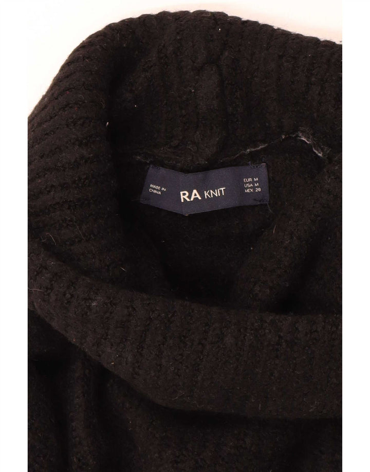 Zara Pull surdimensionné à col roulé pour femme UK 14 Noir moyen