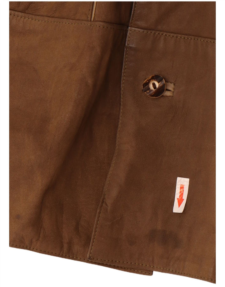 veste en cuir homme vintage IT 50 Grand Marron