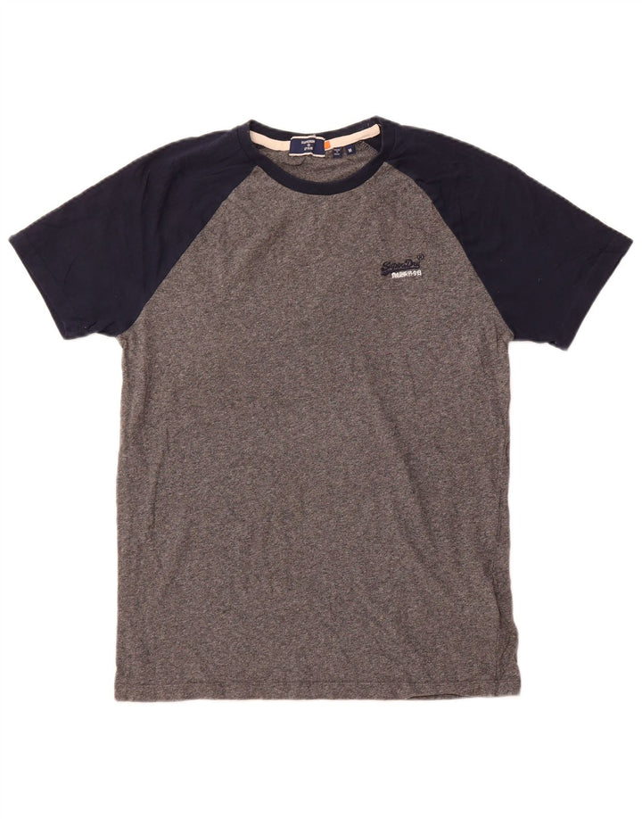 SUPERDRY T-Shirt Homme Gris Moyen Colourblock Coton