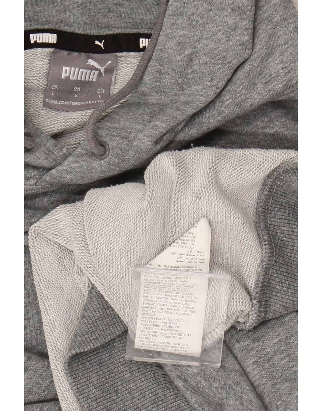 Puma Pull à capuche pour homme en coton gris Taille L