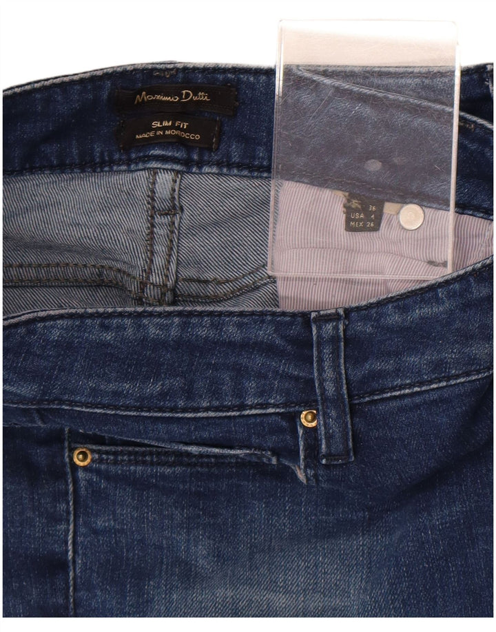 Massimo Dutti Jean slim pour femme EU 36 XS W26 L30 Bleu