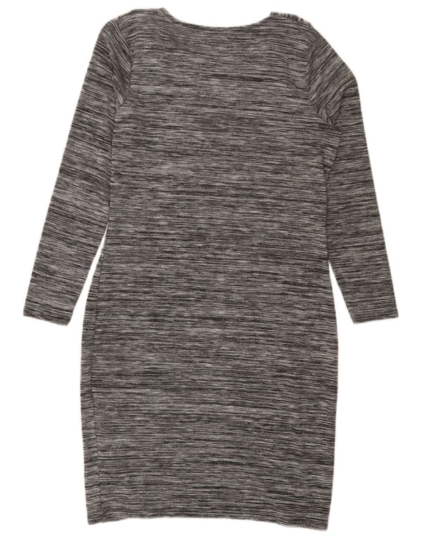 Marks & Spencer Robe pull à col tombant pour femme UK 44 Gris moyen moucheté
