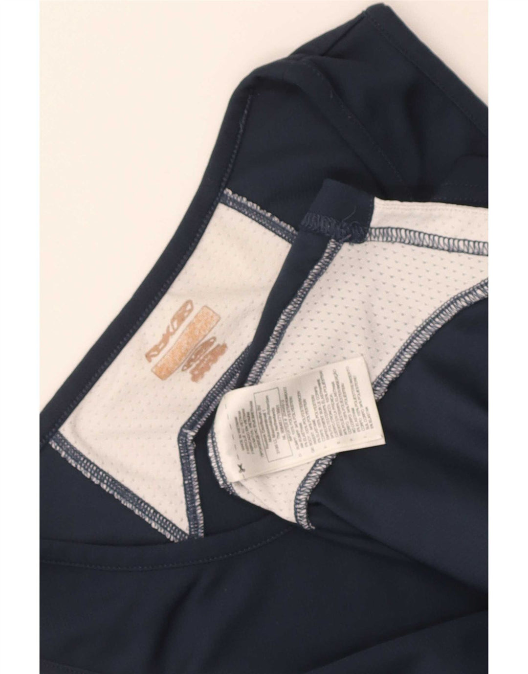 Reebok Débardeur Femme UK 12 Medium Bleu Marine Colorblock Polyester