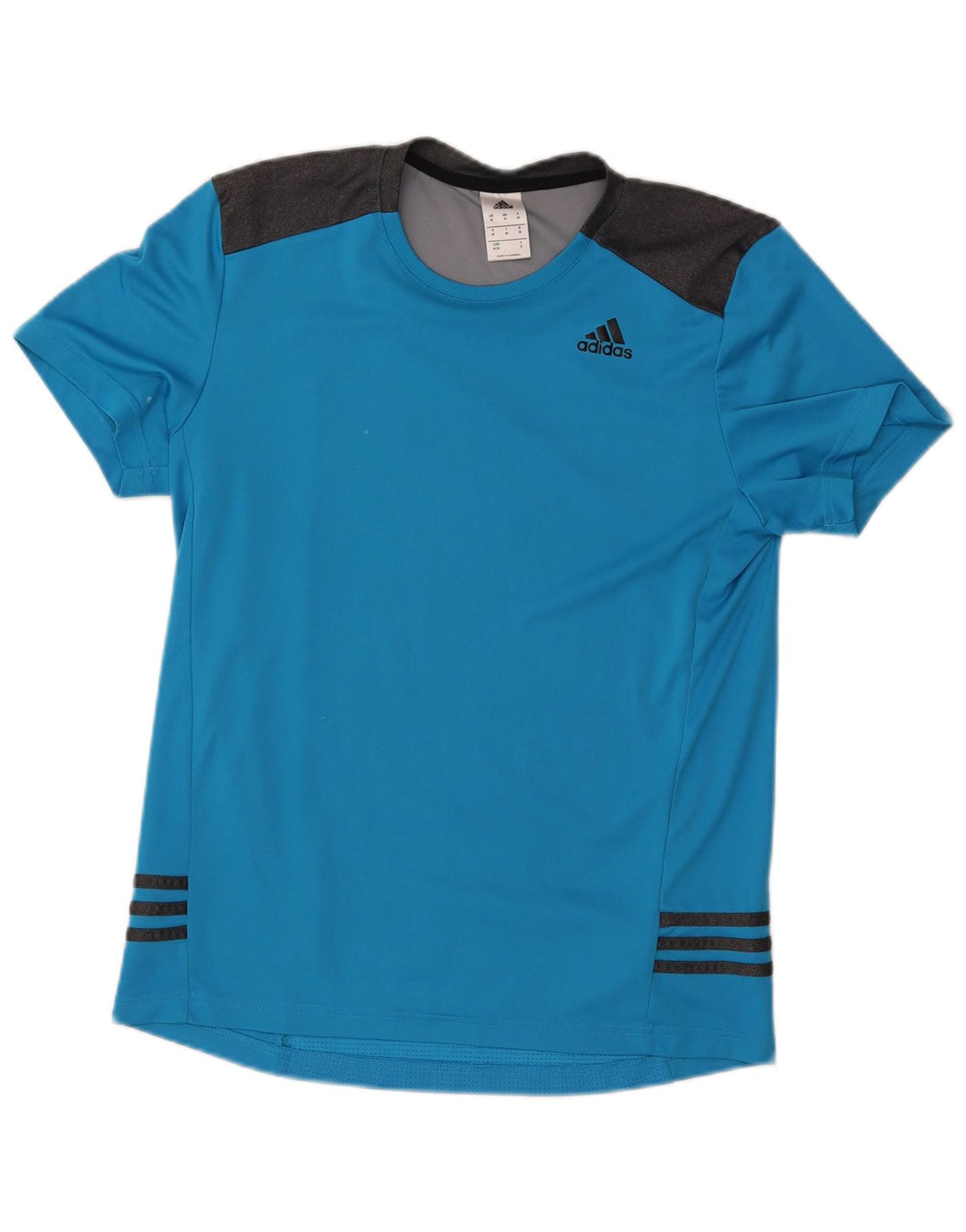 Adidas T-Shirt Homme Bleu Moyen Colorblock Polyester
