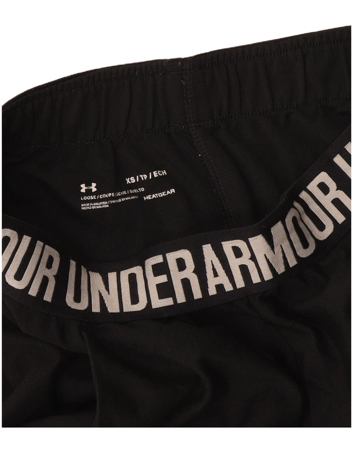 UNDER ARMOUR Short de sport Heat Gear Graphic pour femme UK 4 XS Noir