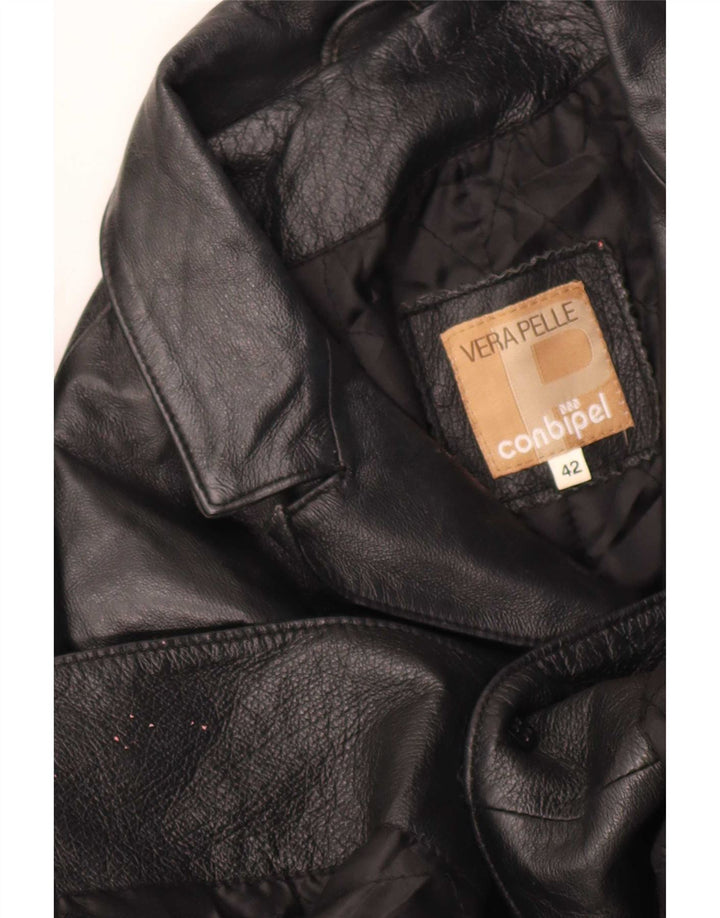 Conbipel Manteau en cuir pour femme IT 42 Medium Black Classic