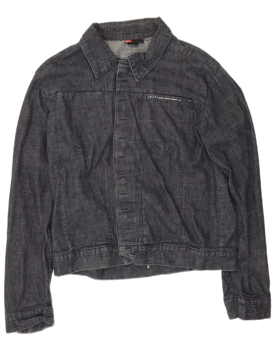 Diesel Veste en Jean Homme UK 40 Large Bleu Marine Coton