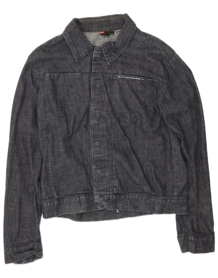 Diesel Veste en Jean Homme UK 40 Large Bleu Marine Coton