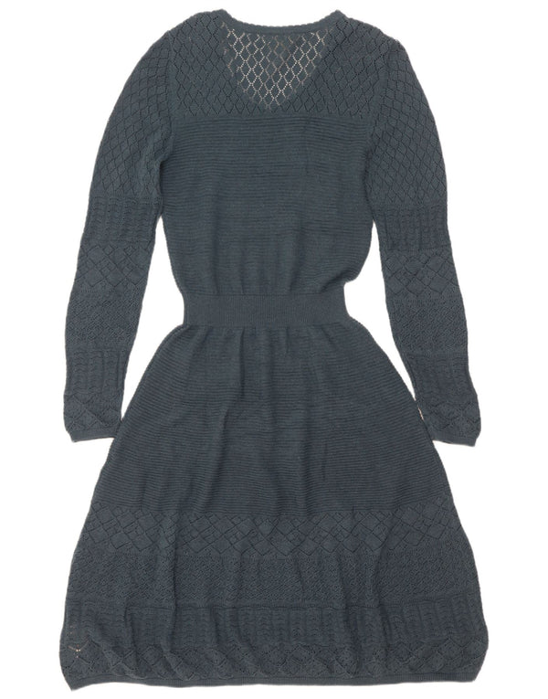 Fat Face Robe pull pour femme UK 8 Small Bleu Coton