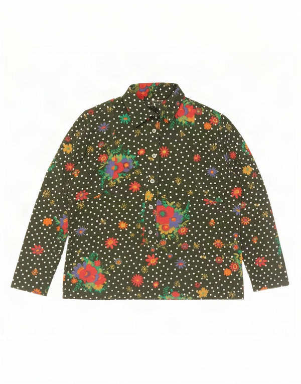 Chemise pull femme vintage IT 52 2XL Vert Floral