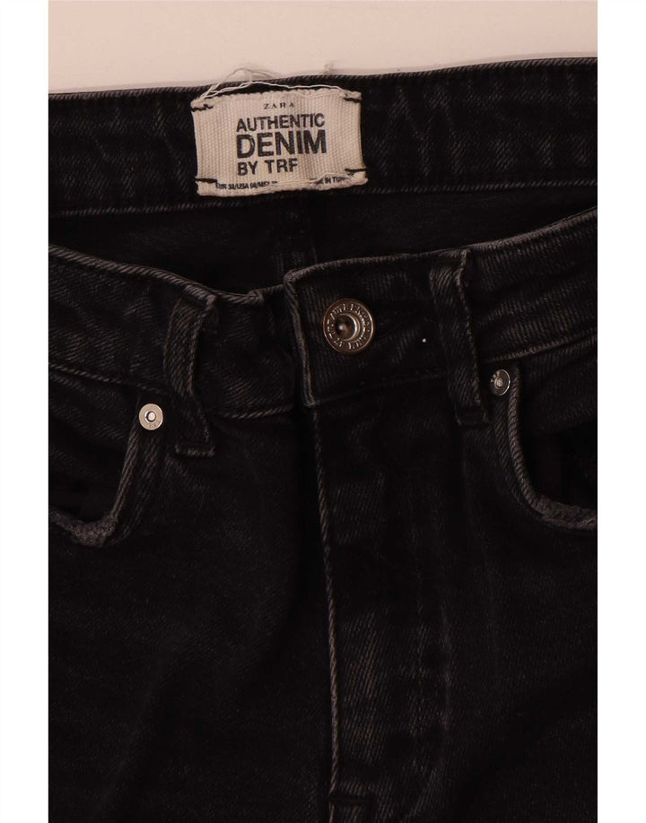Zara Jean droit vieilli pour femme EU 38 Small W28 L26 Noir